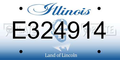 E324914 Illinois License Plate