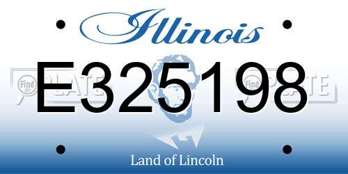 E325198 Illinois License Plate