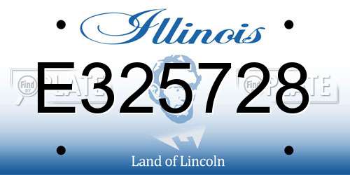 E325728 Illinois License Plate