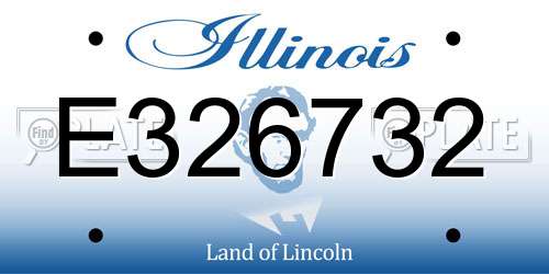 E326732 Illinois License Plate