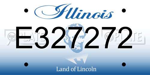 E327272 Illinois License Plate