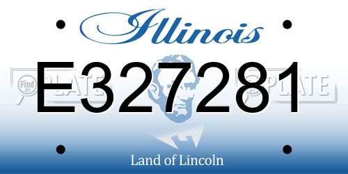 E327281 Illinois License Plate