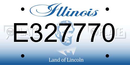 E327770 Illinois License Plate