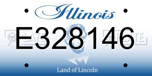 E328146 Illinois License Plate