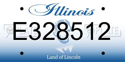 E328512 Illinois License Plate