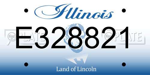 E328821 Illinois License Plate