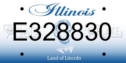 E328830 Illinois License Plate
