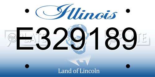 E329189 Illinois License Plate