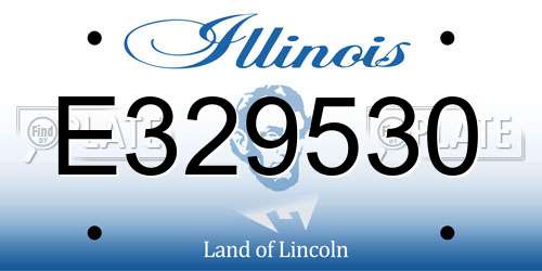 E329530 Illinois License Plate