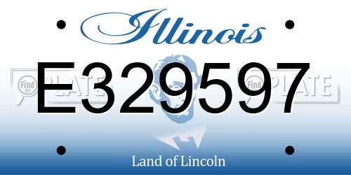 E329597 Illinois License Plate