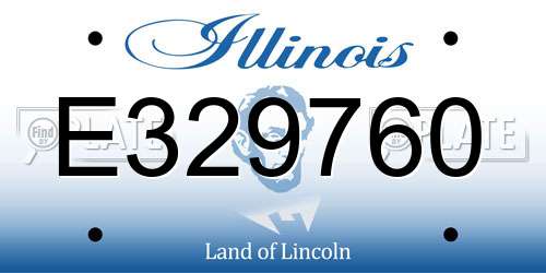 E329760 Illinois License Plate