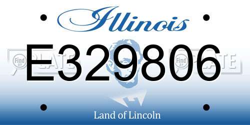 E329806 Illinois License Plate
