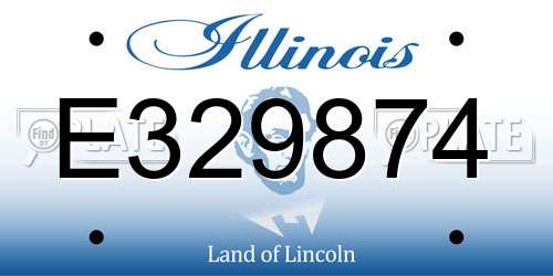 E329874 Illinois License Plate