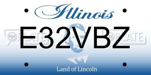 E32VBZ Illinois License Plate