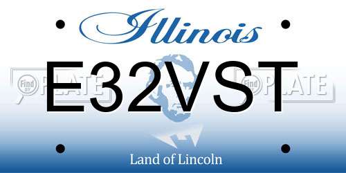 E32VST Illinois License Plate