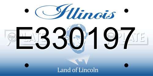 E330197 Illinois License Plate