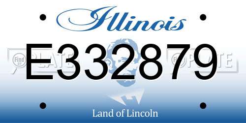 E332879 Illinois License Plate