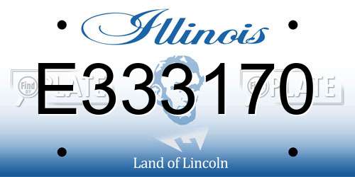 E333170 Illinois License Plate