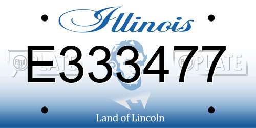 E333477 Illinois License Plate