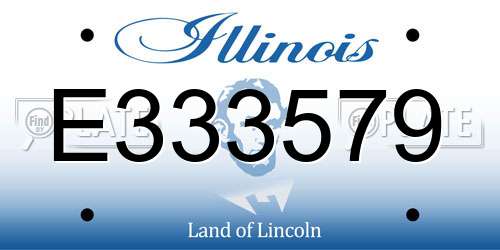E333579 Illinois License Plate