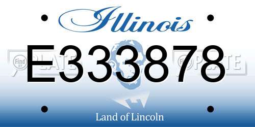 E333878 Illinois License Plate