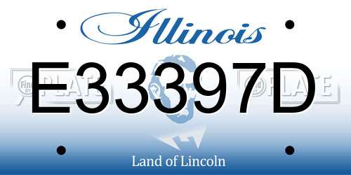 E33397D Illinois License Plate