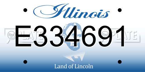 E334691 Illinois License Plate
