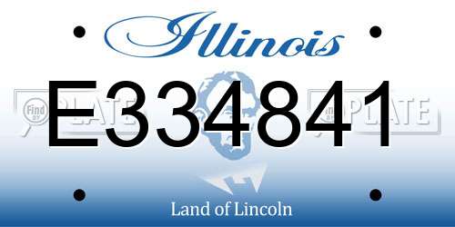 E334841 Illinois License Plate