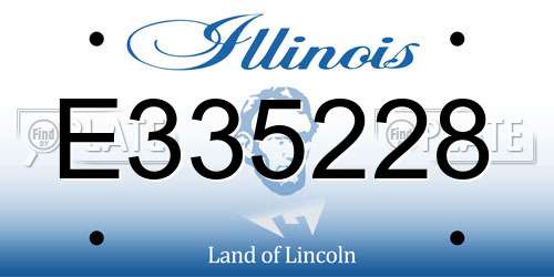 E335228 Illinois License Plate