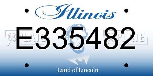 E335482 Illinois License Plate
