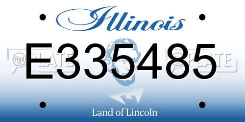 E335485 Illinois License Plate