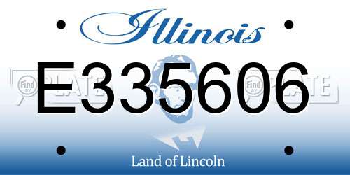 E335606 Illinois License Plate