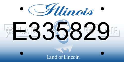 E335829 Illinois License Plate