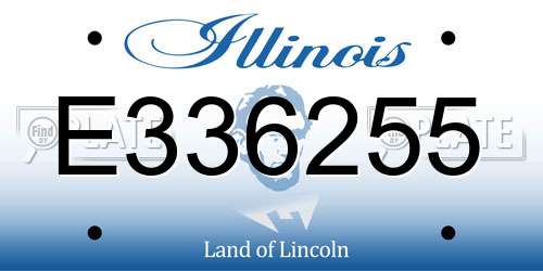 E336255 Illinois License Plate
