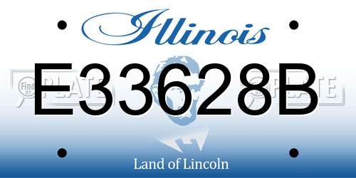 E33628B Illinois License Plate