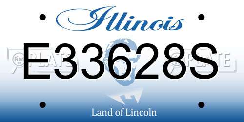 E33628S Illinois License Plate