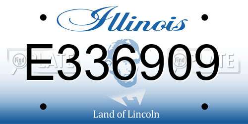 E336909 Illinois License Plate