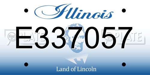 E337057 Illinois License Plate