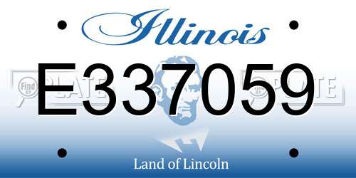 E337059 Illinois License Plate