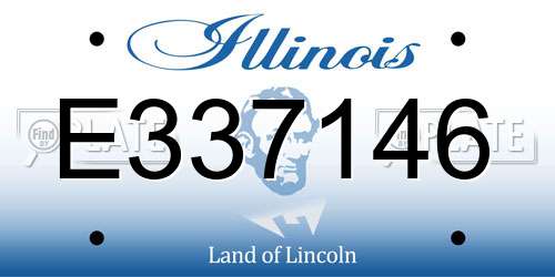 E337146 Illinois License Plate
