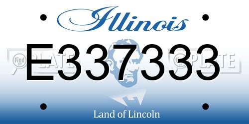 E337333 Illinois License Plate