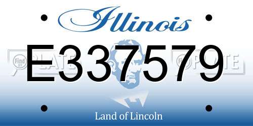 E337579 Illinois License Plate