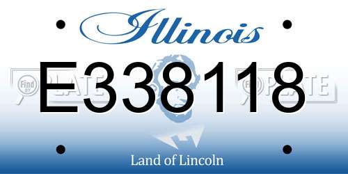 E338118 Illinois License Plate