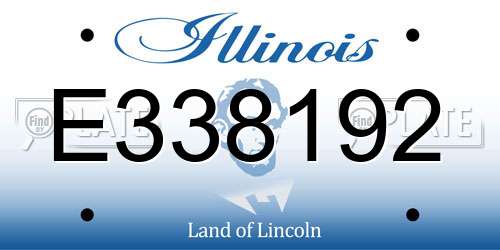 E338192 Illinois License Plate