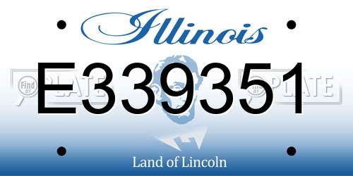 E339351 Illinois License Plate