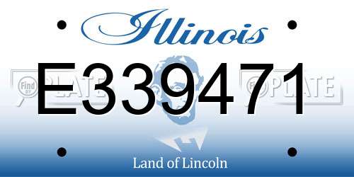 E339471 Illinois License Plate