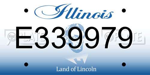 E339979 Illinois License Plate