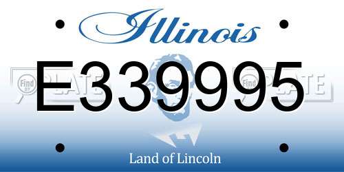 E339995 Illinois License Plate
