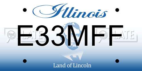 E33MFF Illinois License Plate