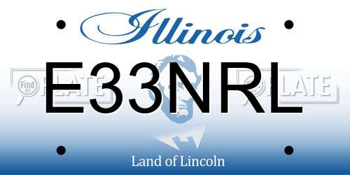 E33NRL Illinois License Plate